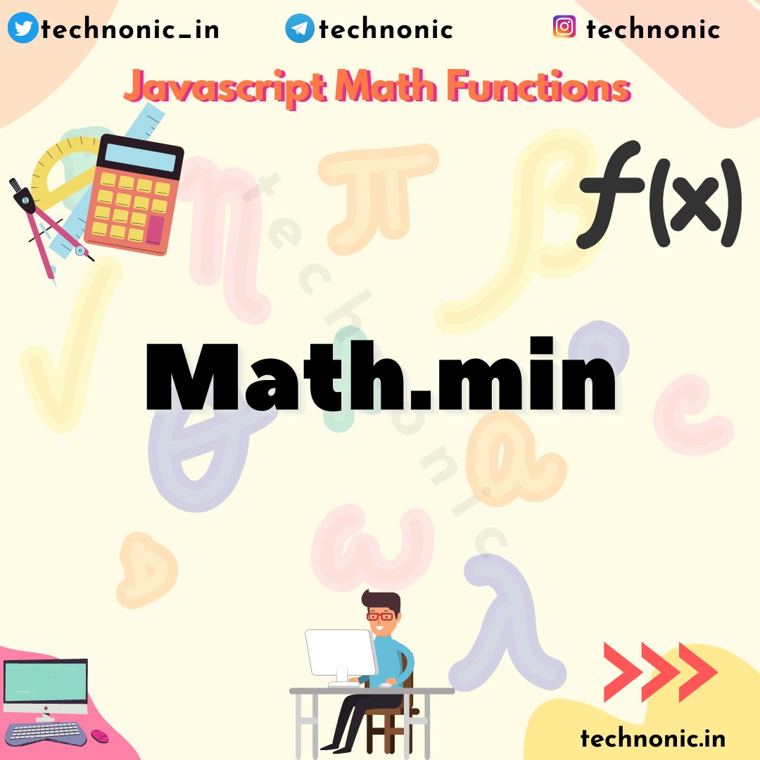 technonic_in's tweet image. Math.min function returns the number with the lowest value

#30daysofcode #javascriptfunctions #30dayjavascriptchallenge #javascript #webdevelopment #js #javaScriptMethods #mathfunctions