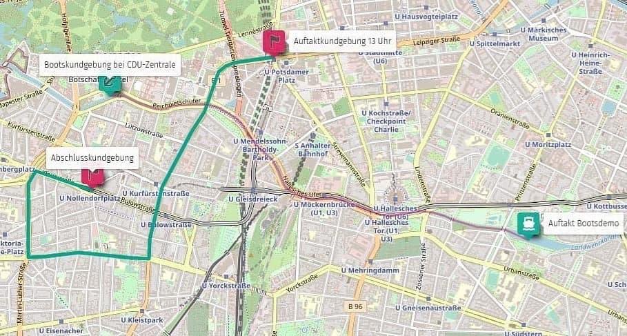 Für den Überblick und alle Zuspätkommer:innen, hier nochmal die Route der #Mietenwahnsinn-Demo. #b2305 👇