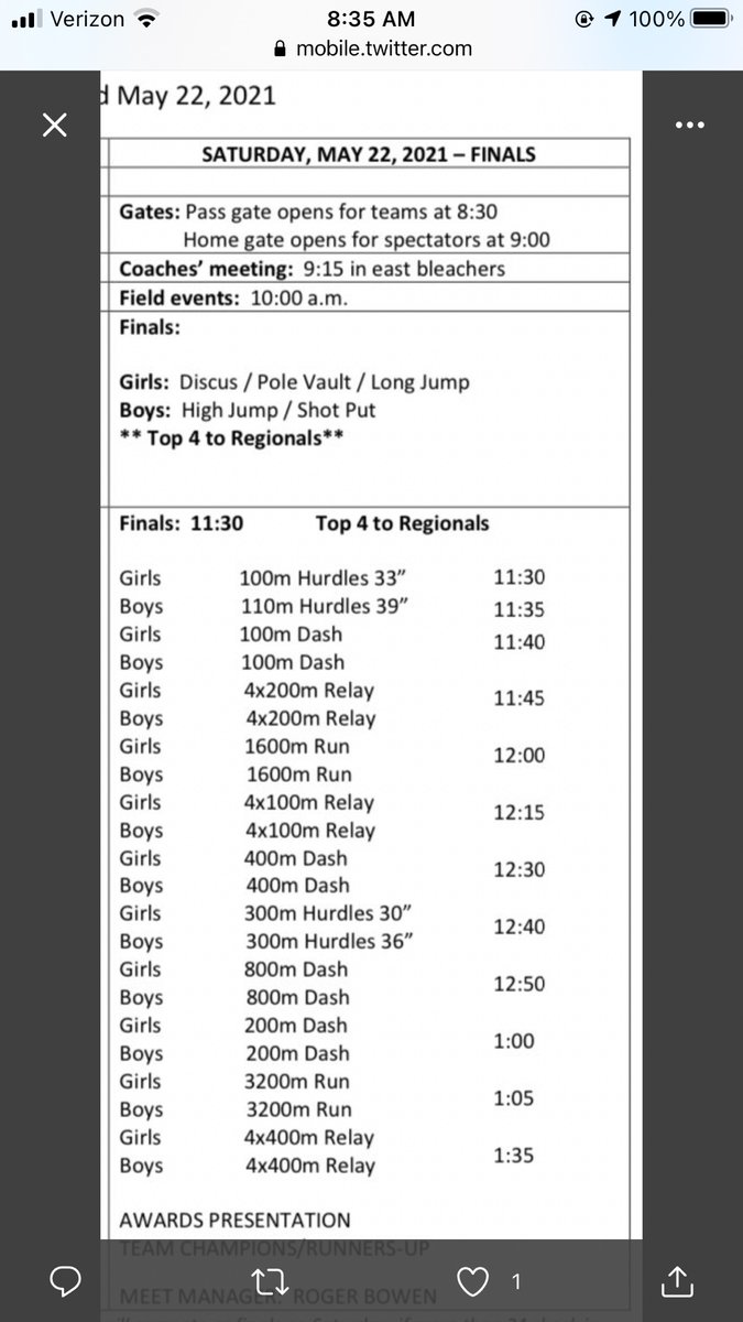 FairlawnTrack's tweet photo. WAKE UP!  It’s the 2nd day of the District track and field meet at Piqua!

GO JETS! https://t.co/dunx4sEjzB