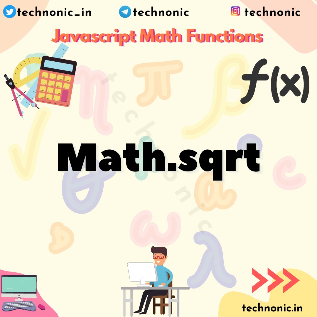 technonic_in's tweet image. Math.sqrt function returns the square root of a number

#30daysofcode #javascriptfunctions #30dayjavascriptchallenge #javascript #webdevelopment #js #javaScriptMethods #mathfunctions