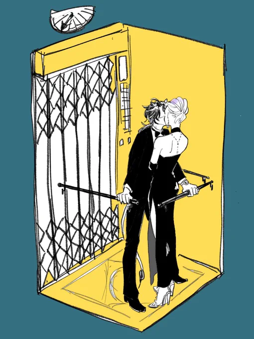 なんかのパーティ会場のエレベーターにて【レオヴィル】 