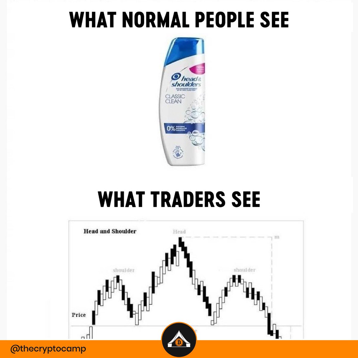 thecryptocamp's tweet photo. Even a simple shampoo bottle reminds crypto traders of what they do 😂📈 #btc #cryptotrading #crypto #signals https://t.co/8vCM5s95br