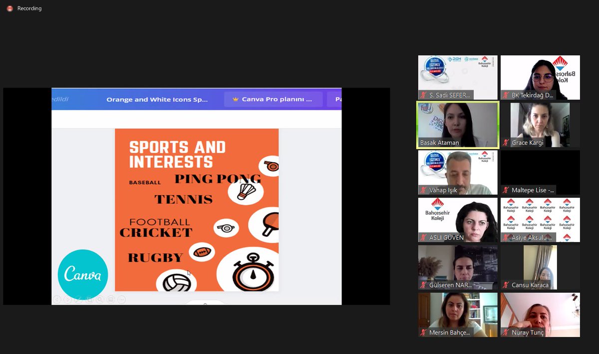 Dijital Eğitimde Fark Yaratanlar Zirvesinde Wordwall, Canva ve Padlet gibi uygulamalar ile derslerimizi daha eğlenceli hale getirebileceğimiz uygulamaları kıymetli bilgileri ile bizimle paylaşan <a href="/BasakAtaman1/">𝐵𝒶𝓈𝒶𝓀 𝒜𝓉𝒶𝓂𝒶𝓃👩🏻‍🏫</a> hocamıza çok teşekkür ederim.🙏