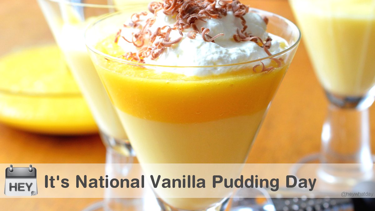 It's National Vanilla Pudding Day! 
#NationalVanillaPuddingDay #VanillaPuddingDay #Dessert
