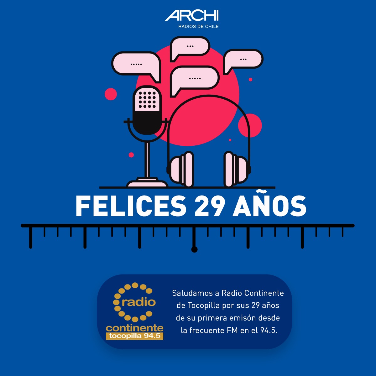 ¡Saludamos en su aniversario número 29 a Radio Continente de Tocopilla!