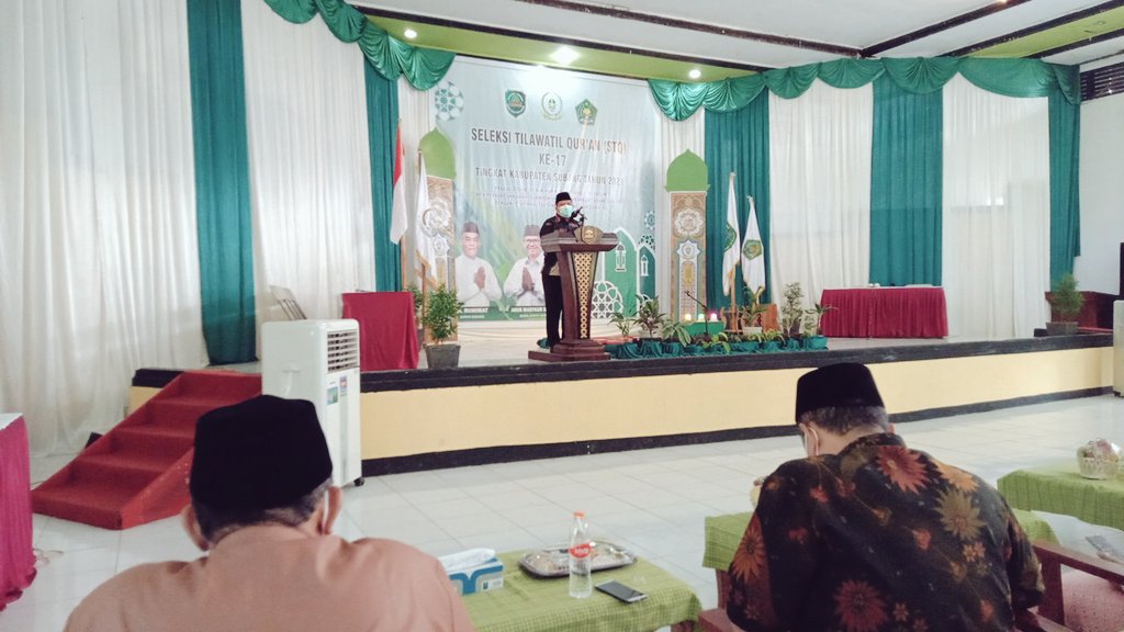 Seleksi Tilawatil Qur'an (STQ) KABUPATEN SUBANG TAHUN 2021 tadi pagi bertempat di Gedung Wisma Haji Subang Di Buka  Langsung Oleh Wakil Bupati Subang <a href="/kabarsubangcom/">Media Kabar Subang</a> <a href="/Twit_Subang/">Twit_Subang</a> <a href="/TINTAHIJAUcom/">TINTAHIJAU.com</a> <a href="/SubangMuda/">SUBANG MUDA</a> <a href="/BenpasSubang/">Benpas Subang</a> <a href="/polseksubang/">Polsek Subang</a> @beritapasundan <a href="/SubangID/">Info Subang</a> <a href="/SubangBaruID/">Subang Kota Kenangan</a>