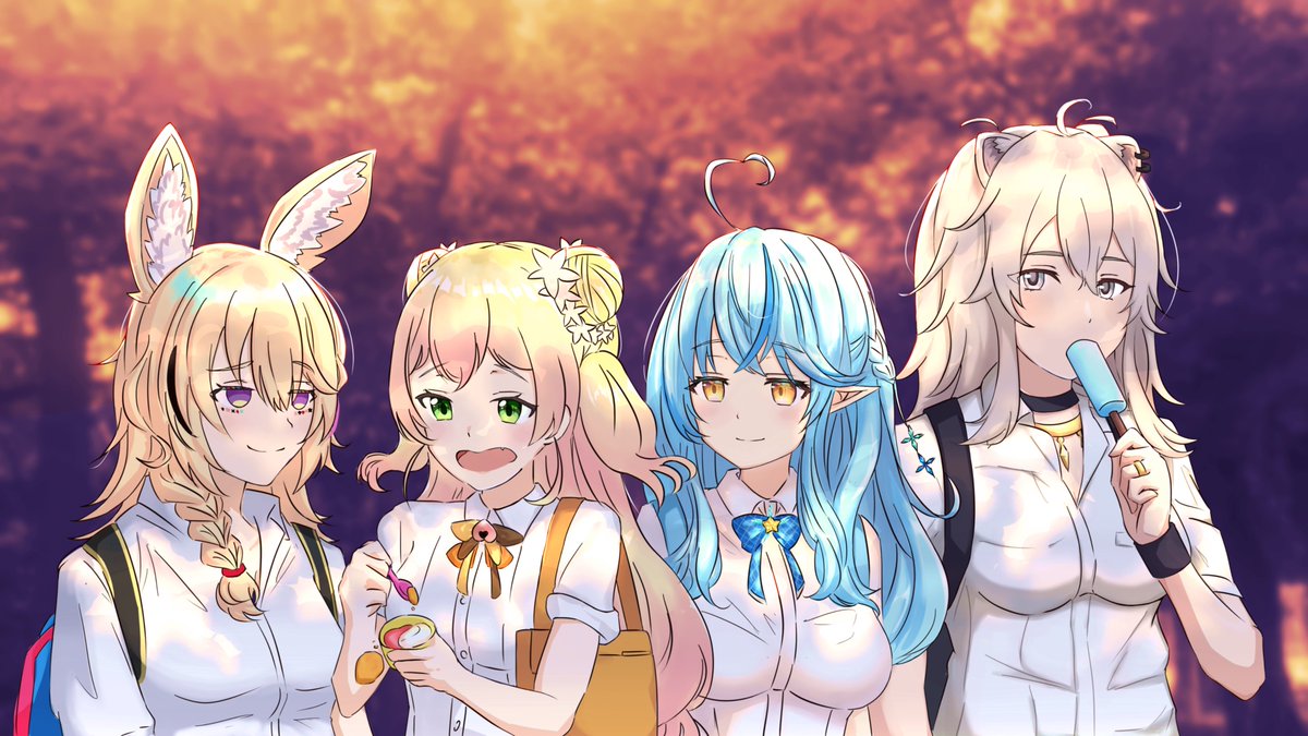 桃鈴ねね ,尾丸ポルカ ,獅白ぼたん ,雪花ラミィ 「新作,ほうかご 桃鈴ねね ,尾丸ポルカ ,獅白ぼたん ,雪花ラミィ 「新作,ほうかご
