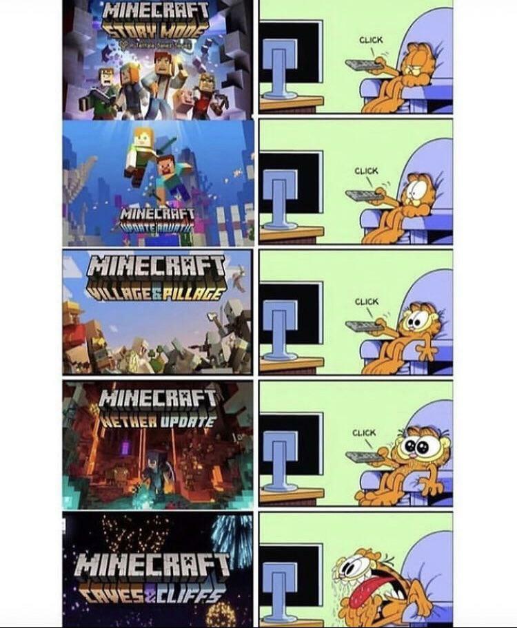 Minecraft Memes I Can T Wait For The Cave S And Cliffs Update T Co Pf5fyqegfy Twitter