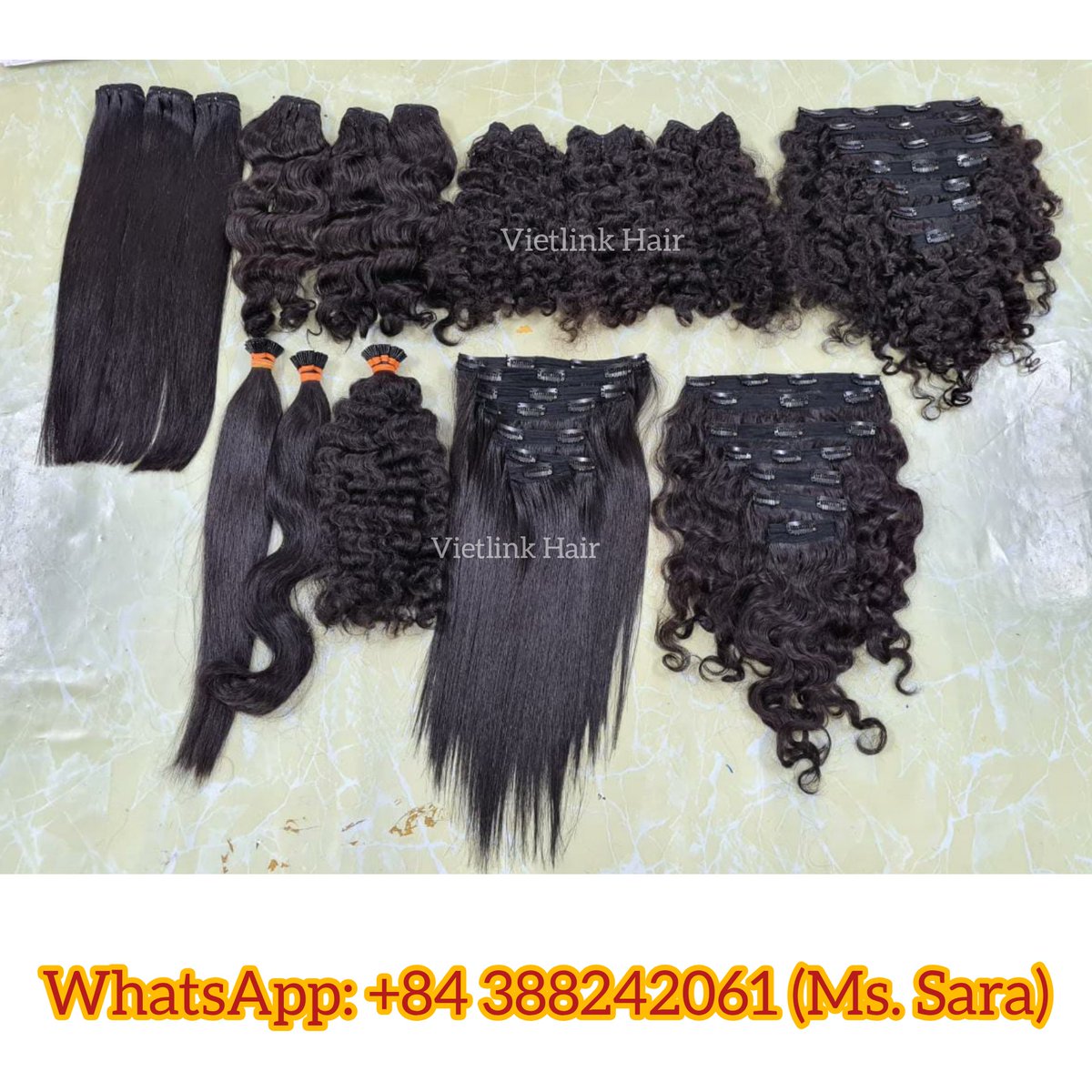 Set of 3 for straight, wavy and curly texture 🌹🌹🌹🌹🌹🌹🌹

🍀 Bundles
🌹
🍀 Itip 
🌹
🍀 Clip-ins

☎️WhatsApp: +84 388242061 (Ms. Sara) 

#vietnamesehair #vietnamesehairextensions #hairsupplier #hairfactory #hairvendor #realhair #naturalhumanhair #naturalhair #hairextensions