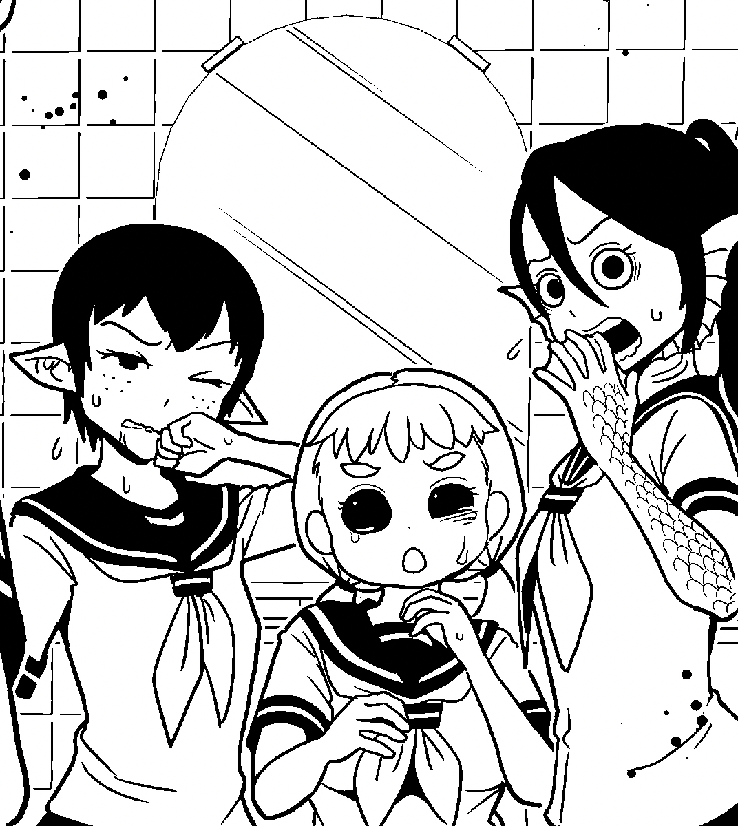触手&石化回、当初はクライスメイトを何人も石化しちゃうシチュエーションを考えてたんですが、やっぱり結構な大事になっちゃうので悩んだ結果、ああいうシナリオになりました。他の友達たちは石化できなかったので、せめてセルフ石化コラしておきますね!
#石化

https://t.co/cMwREAP83u https://t.co/n7oti6ql0n 