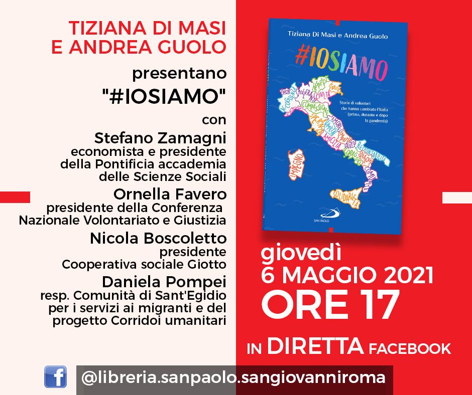 #leggopositivo📚 #Iosiamo esperienze di #volontariato in Italia raccolte, raccontate e teatralizzate da @TizianaDiMasiAt & partner ! Il 18 Maggio ore 14 sarà ospite di @orasolaretv2000 @TV2000it @paola_saluzzi @SanPaoloEditore