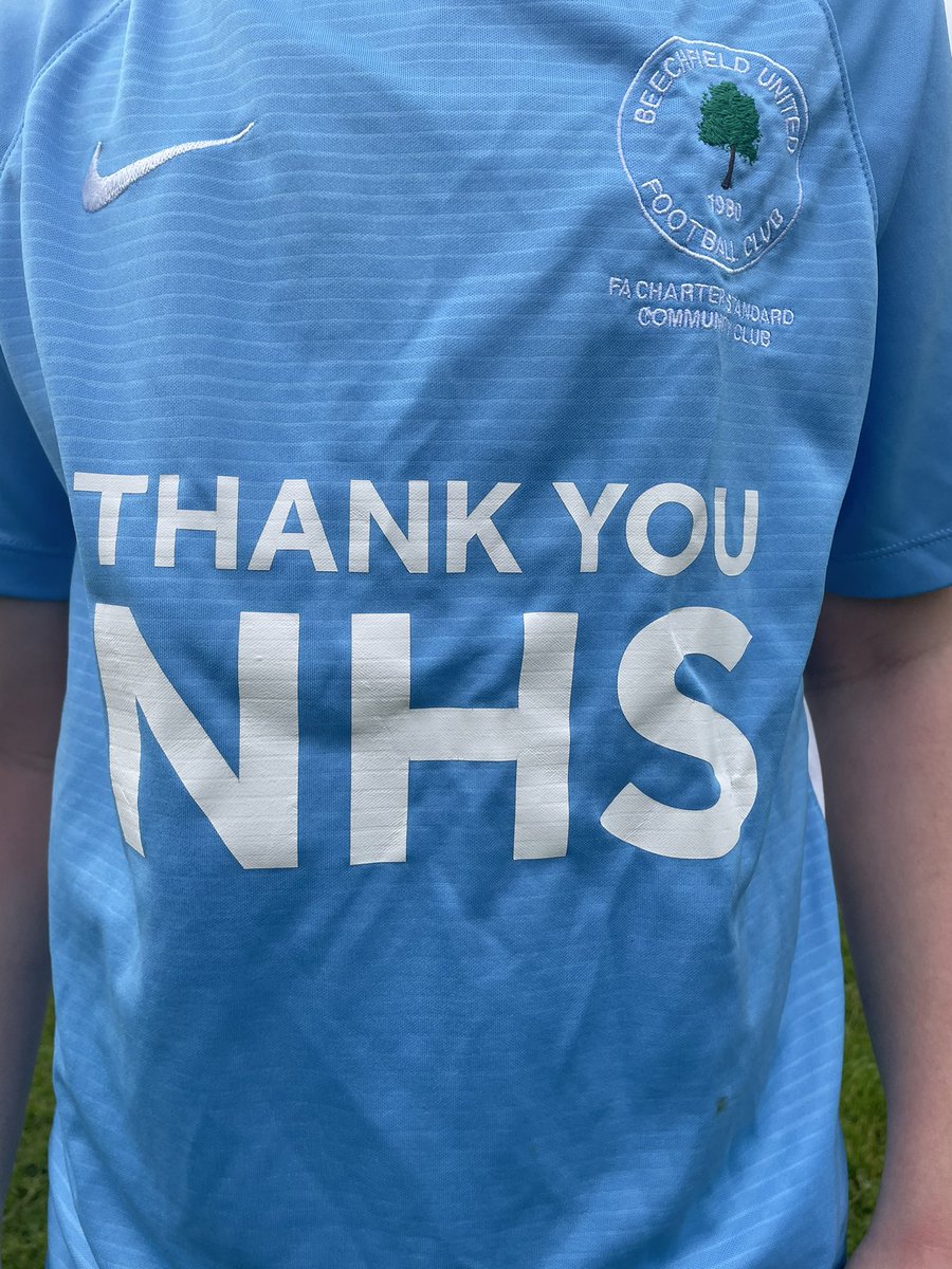 Great to see the support from <a href="/BeechfieldUtd/">Beechfield United Fc</a> 

THANK YOU NHS 🌈