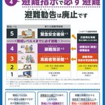 今月20日から，「避難指示で必ず避難」是非お忘れなく‼