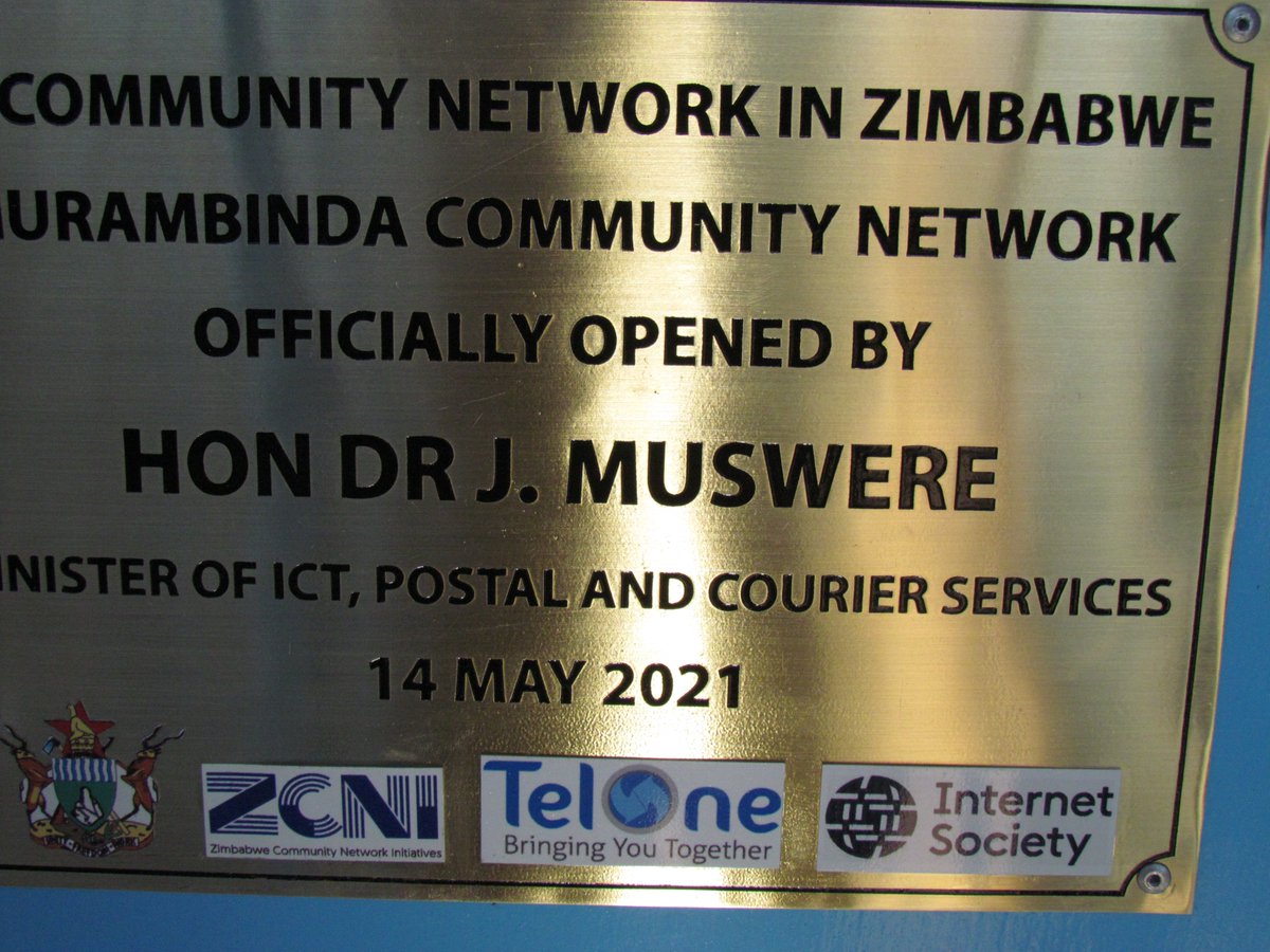 ISOCZIM's tweet photo. History was made in Zim yesterday as the First Community Network was officially opened by the Minister of @Min_ICTCS_ZW @HonJMuswereJnr with support from @internetsociety , led by @JosephBishi in Murambinda #VisionNetwork , @TelOneZW @Potraz_zw
@mangwana_jasper @jane_coffin https://t.co/ozeOtJtCDo