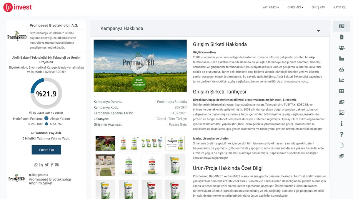 Girişimlere kolayca yatırım yapıp hissedar olabileceğiniz Paya Dayalı Kitle Fonlama kampanyalarının ilki resmen yayında!

Fonbulucu üzerinden Türkiye’nin ilk Paya Dayalı Kitle Fonlama kampanyası, yerli girişim PromoSEED ile başladı egirisim.com/2021/05/15/fon…