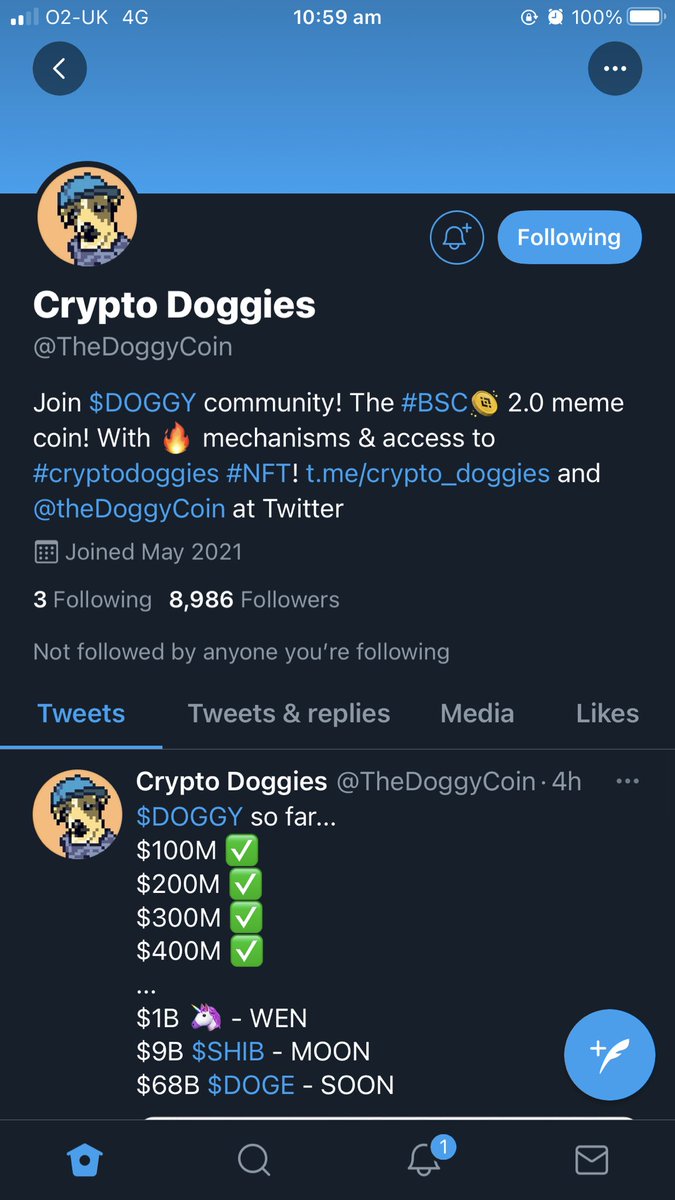 breezey186's tweet photo. @Cashbro303 @TheDoggyCoin Done!!! Just in time:) https://t.co/RHdw9LEa93