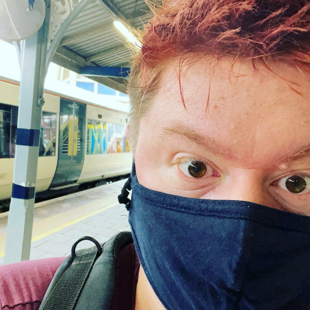 DannyWithTheDay's tweet photo. Not been on the train since before Covid! Got a meeting today, masked, hand sanitised, and ready to go! Exciting news to (hopefully) follow! #gettingbacktonormal #musician https://t.co/nrdKeypOcO https://t.co/w4WjdRVn0z