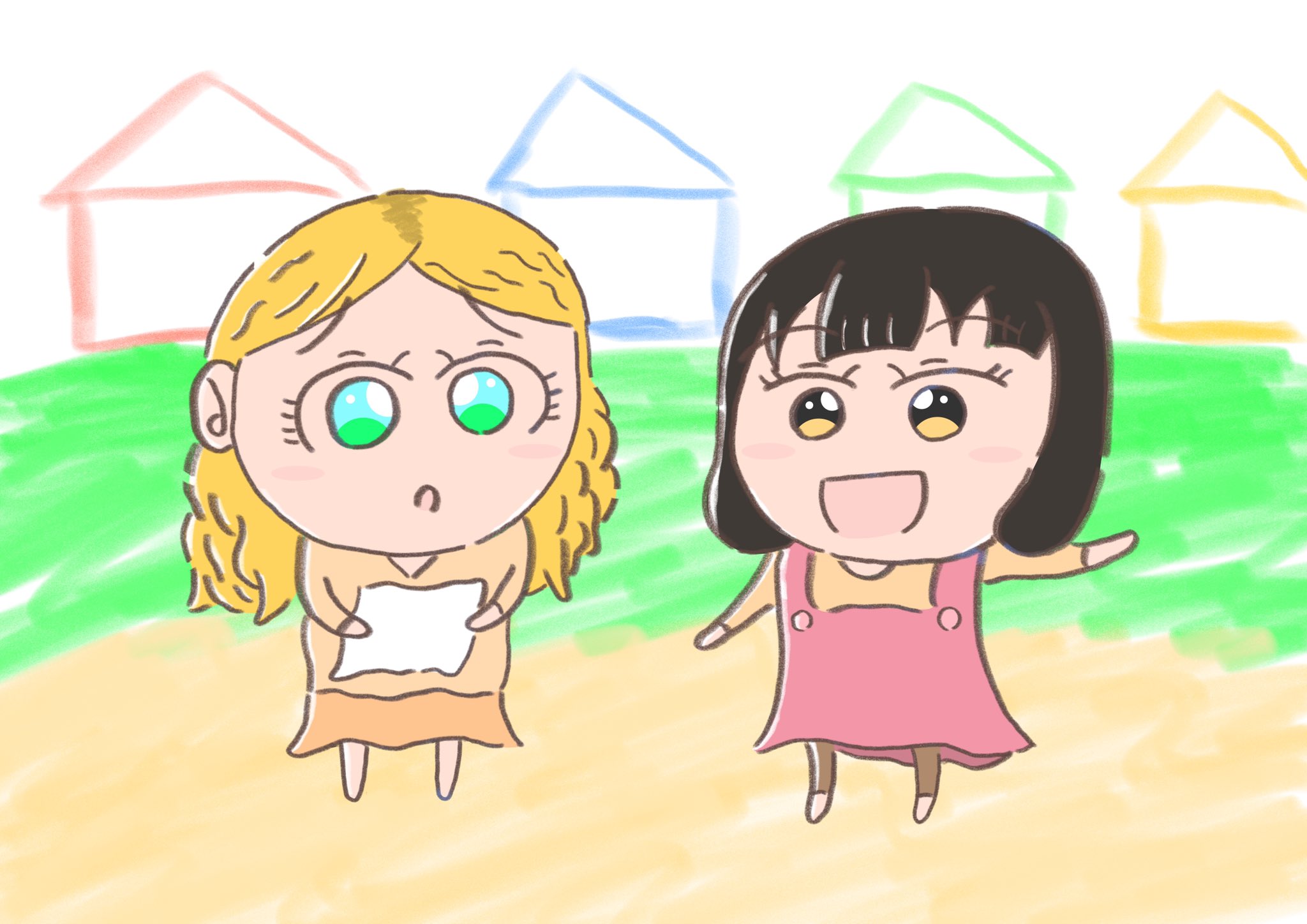 Aki かわいい子供 動物イラスト描きます 外国人に道案内をしている女の子 イラスト イラストレーター かわいいイラスト 私の絵柄が性癖に刺さる人に届いてほしい みんなで楽しむtwitter展覧会 T Co Eezowdjpbc Twitter