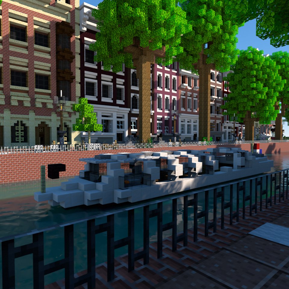 La ville d'Amsterdam reproduite dans #Minecraft #Minecraftbuilds Source :  https://t.co/cuj6kQoQ6S, image size:960x960