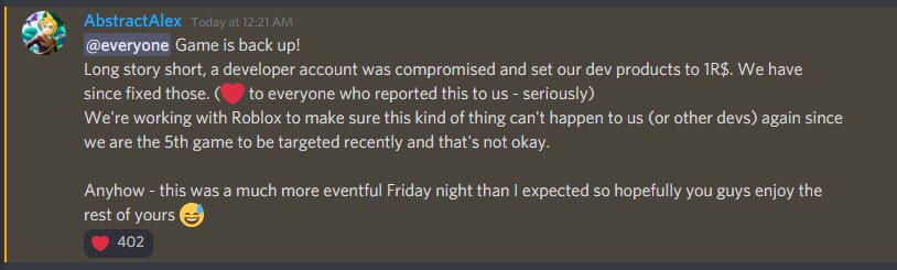 Rtc On Twitter Update World Zero Is Back Up Online They Have Confirmed The Developer Was Indeed Hacked Https T Co Rprbclouqw - roblox account hack by zero