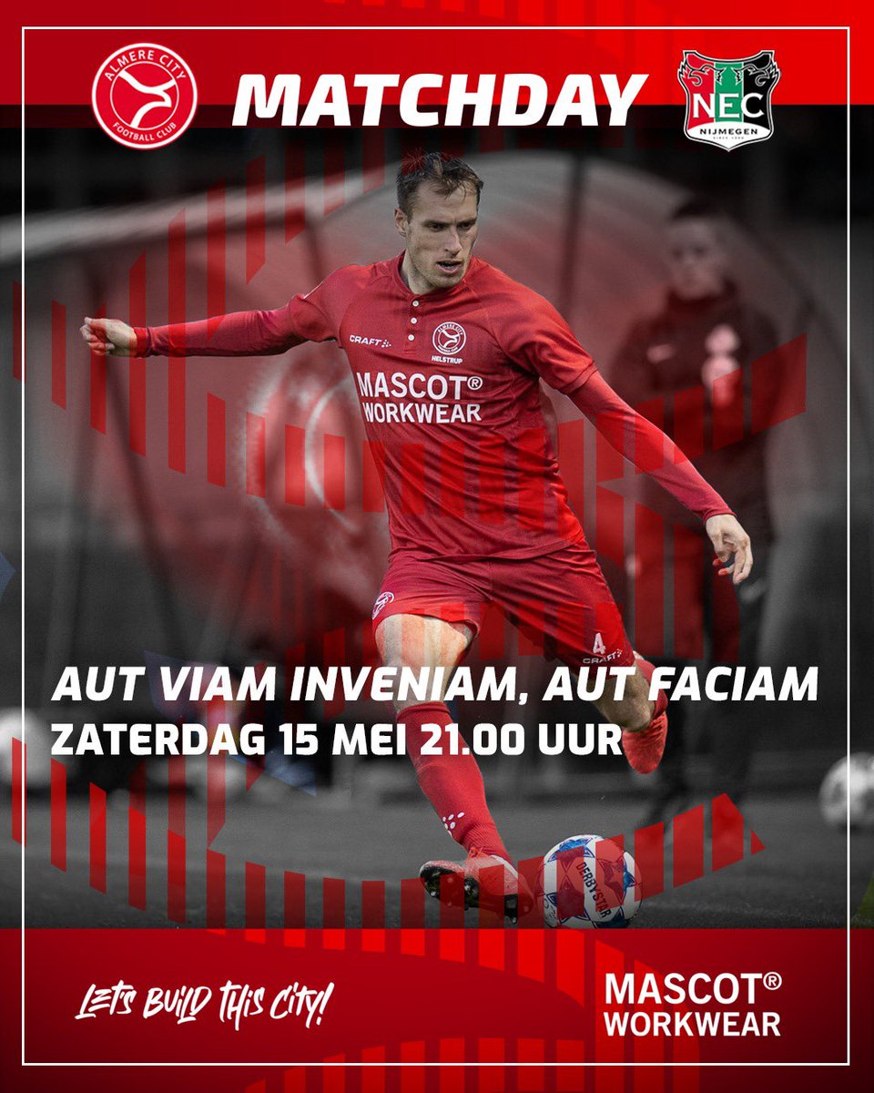 AlmereCityFC's tweet photo. 🔥 PLAY-OFFS!
⁣⁣⁣⁣🆚 vs @necnijmegen 
🏟️ Yanmar Stadion
🕛 15 mei, 21.00 uur
⚡️ Geen publiek
📺 Live op @ESPNnl
🎤 LIVE op EASY 95.5 FM
📲 #almnec
⁣⁣⁣🌇 Einde #Project4501 https://t.co/rQUgicKAR0
