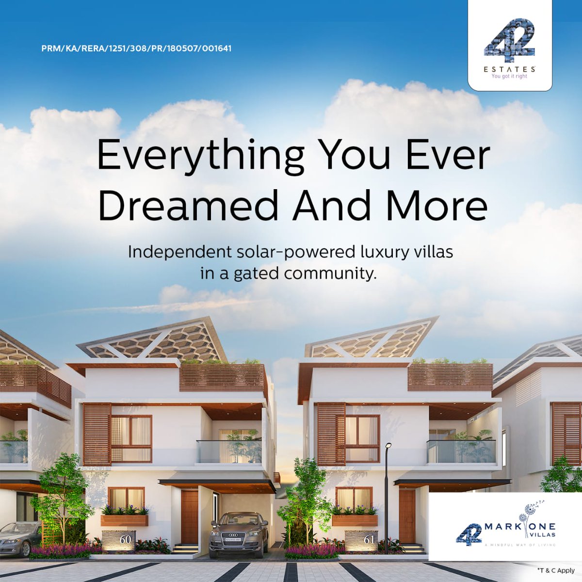 42Estates's tweet photo. We present you 42 Mark One, where luxury is a way of life. Nestled in the heart of Bangalore, Mark One offers 86 eco-friendly villas with state-of-the-art amenities to give you a premium living experience.
#42estates #luxury #home #42markone #realestate https://t.co/QxeNUymDUI