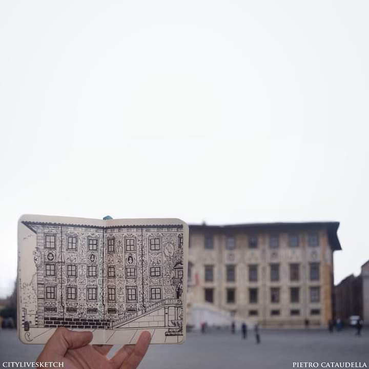 "Dico, adunque, che la scultura e la pittura per il vero son sorelle, nate di un padre che è il disegno." (Giorgio Vasari) - Stamani vi salutiamo con un <a href="/citylivesketch/">CityLiveSketch</a> di <a href="/pietro2o/">Pietro Cataudella</a> 🎨