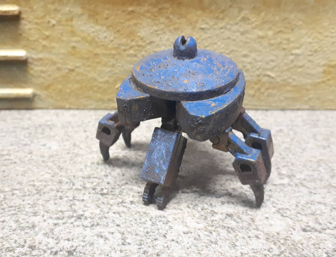 The_H_Bom's tweet photo. More diggy diggy mining mechs, "Drillnose" and "The Extractor".

#wargaming #Desert #mining #mechs #infinityterrain #InfinityTheGame #cyberpunk https://t.co/idvLLuhHZw