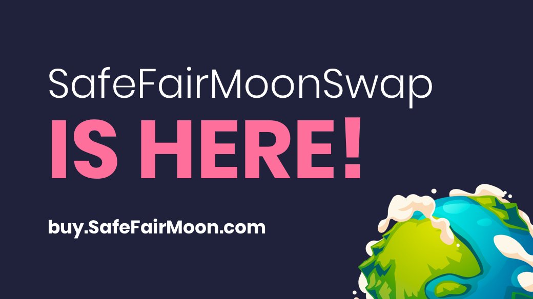 SafeFairMoon's tweet image. We are thrilled to announce the immediate availability of our very own swap app! 🚀

buy.SafeFairMoon.com

Any #BSC token can be swapped to #SafeFairMoon via the app. Without interfering popups and warning messages. This is an important milestone for our community! 😎 #DeFi