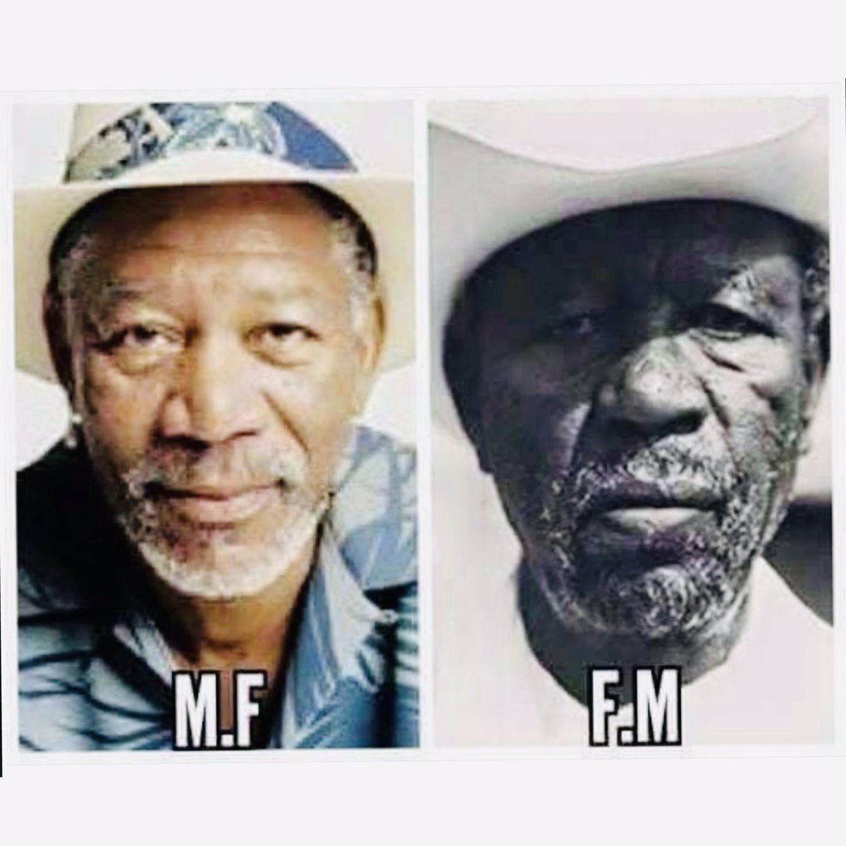 ይመሳሰላሉ😀
The Holywood celebrity, actor Morgan Freeman (M.F) and the Ethiopian celebrity, actor and comedian, Fantu Mandoye (F.M).
(Image source: FB) — feeling fantastic.
#meznagnia