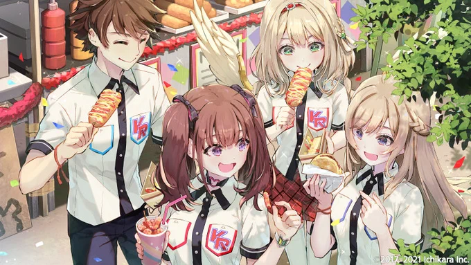 にじさんじKR様の学園祭ボイスイラスト描かせていただきました! 
