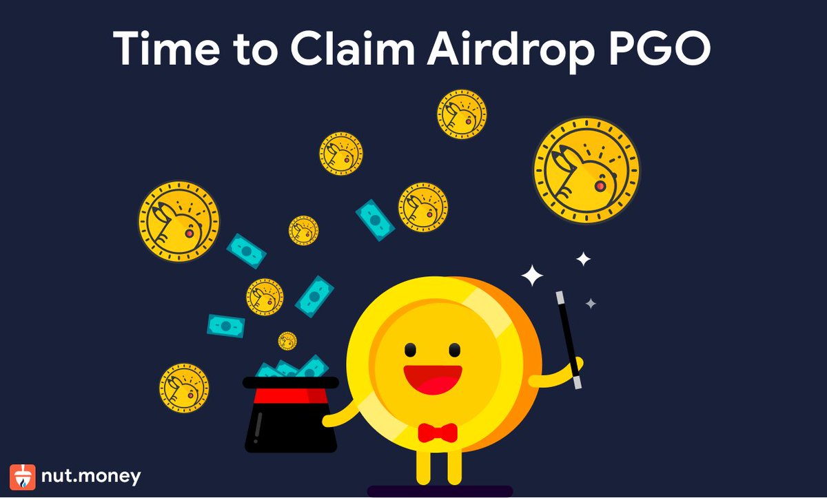 You can claim PGO tokens within 48 hours from Sat May 15 2021 07:00:00 GMT+0000.
⭐️ How to claim PGO token, please read this link bit.ly/2RVXZK1
⭐️ After claim PGO, you can withdraw at nut.money
⭐️ Join telegram group, if you have any question