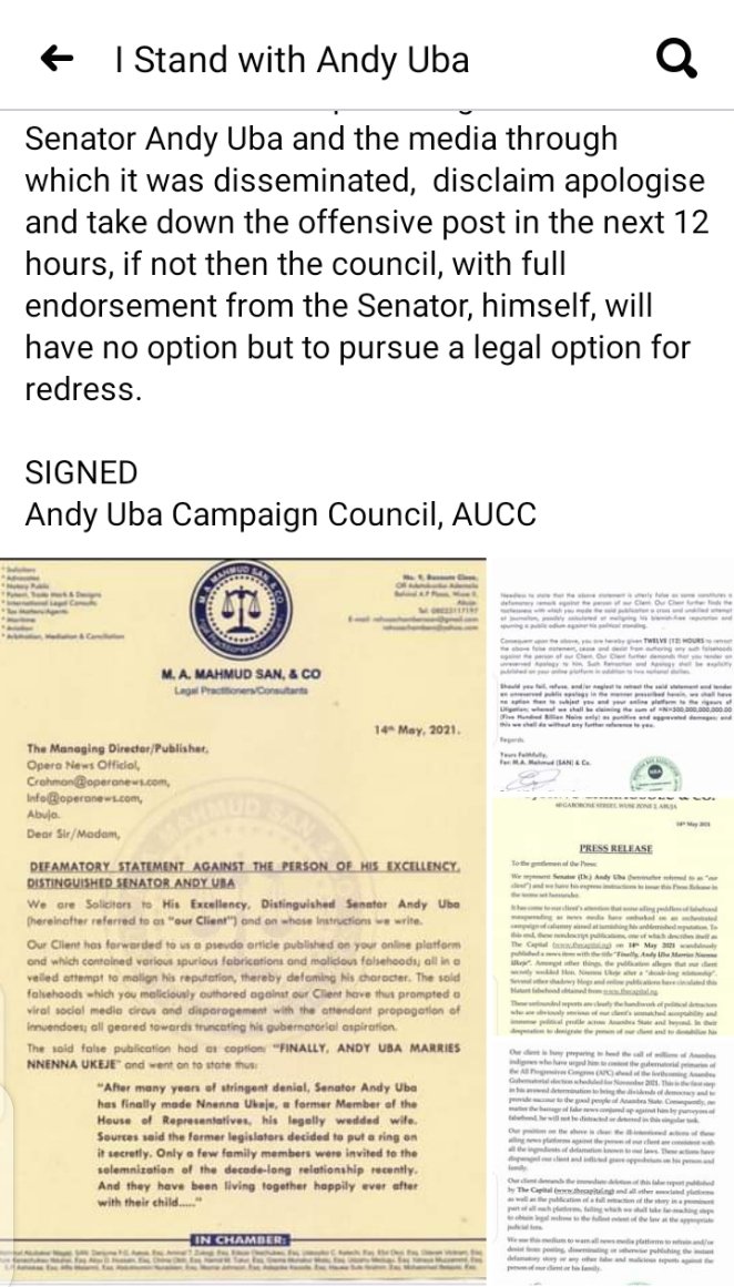 lynn_carson's tweet photo. Only people without ideologies resort to smear campaign. Who can curse anyone blessed by God?. Andy Uba has been annoited and blessed by God no amount of smear campaign can change that. I Stand with Andy Uba https://t.co/AOKfBvBsU9