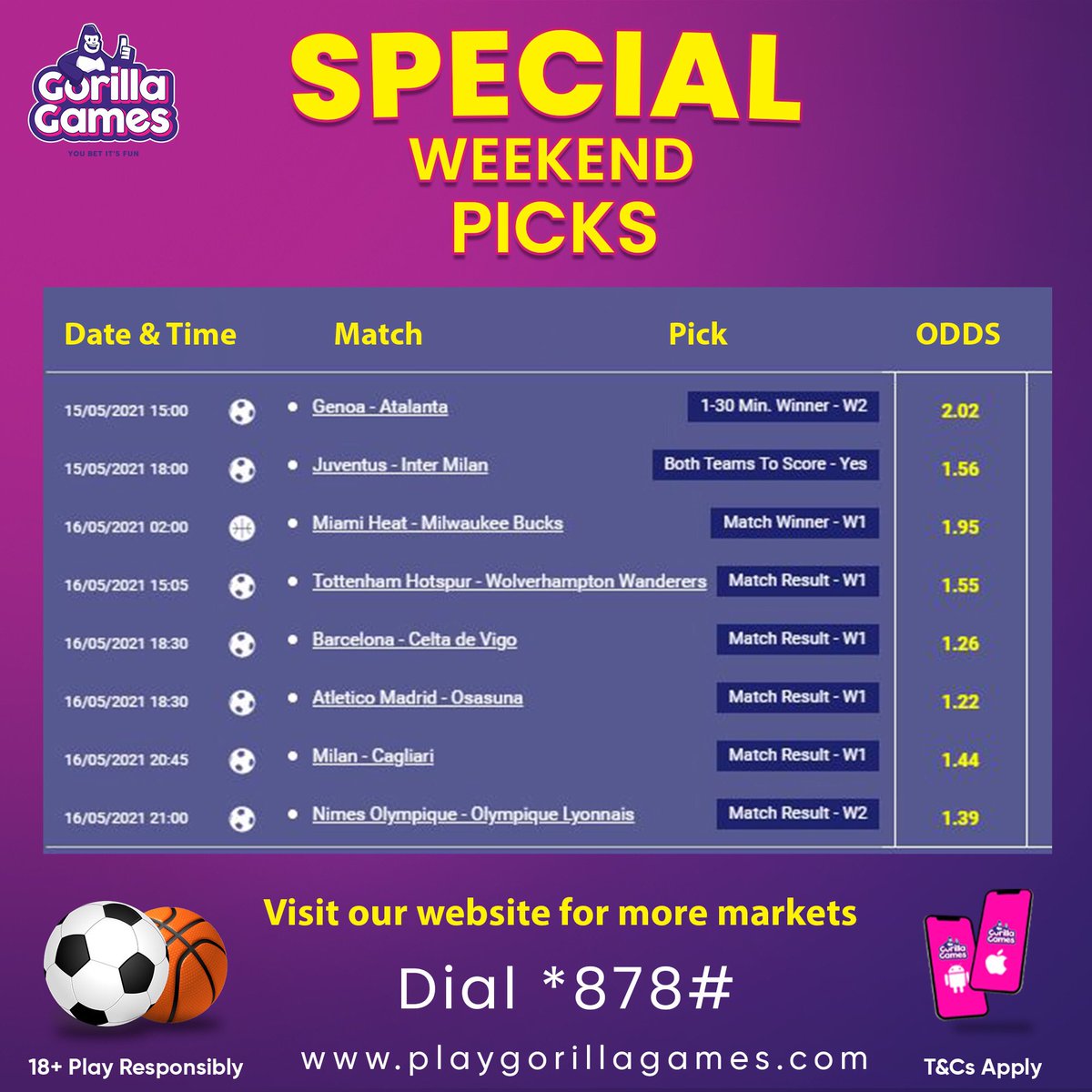 GorillaGamesRw's tweet photo. Ntucikwe niyi #WeekendBetSlip

@gorillagamesrw yabaziniye #BetSlip yabafasha kumenya uko mwatega ku mikino itandukanye muri iyi #Weekend

Tangira ukine nonaha: https://t.co/u7KGBUvpJd

#Betslip #Football #StayConnected #Ntucikwe #SpecialWeekendPicks #GorillaGames #WeekendGames https://t.co/G0GawJHWtk
