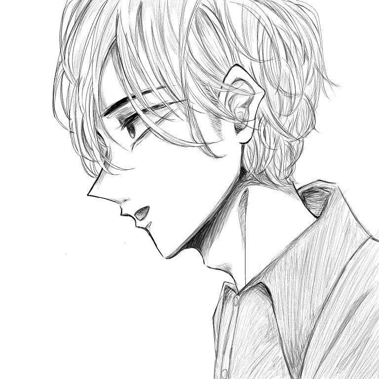 横顔イラスト 横顔イラスト