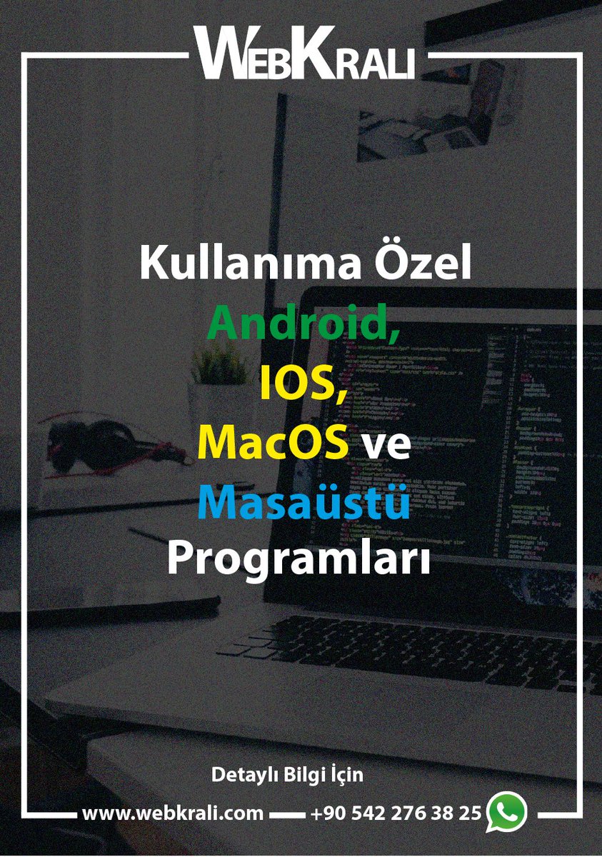 Her bütçeye uygun fiyatlandırma seçeneklerimiz ile artık uygulama sahibi olmak çok kolay !
detaylar : 
webkrali.com
+90 542 276 38 25
#android #yazilim #software #website #ucuz #programlama #ofisyazilimi