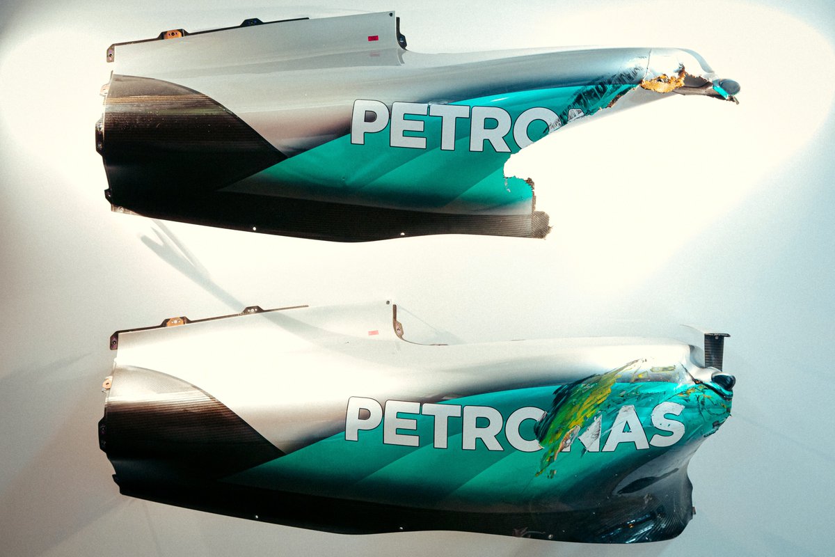 MercedesAMGF1's tweet image. Disappointment teaches us our greatest lessons. 💪 To remind us of that we kept a couple of souvenirs.

#OnThisDay in 2016, our Spanish GP didn’t quite go to plan… 🙃