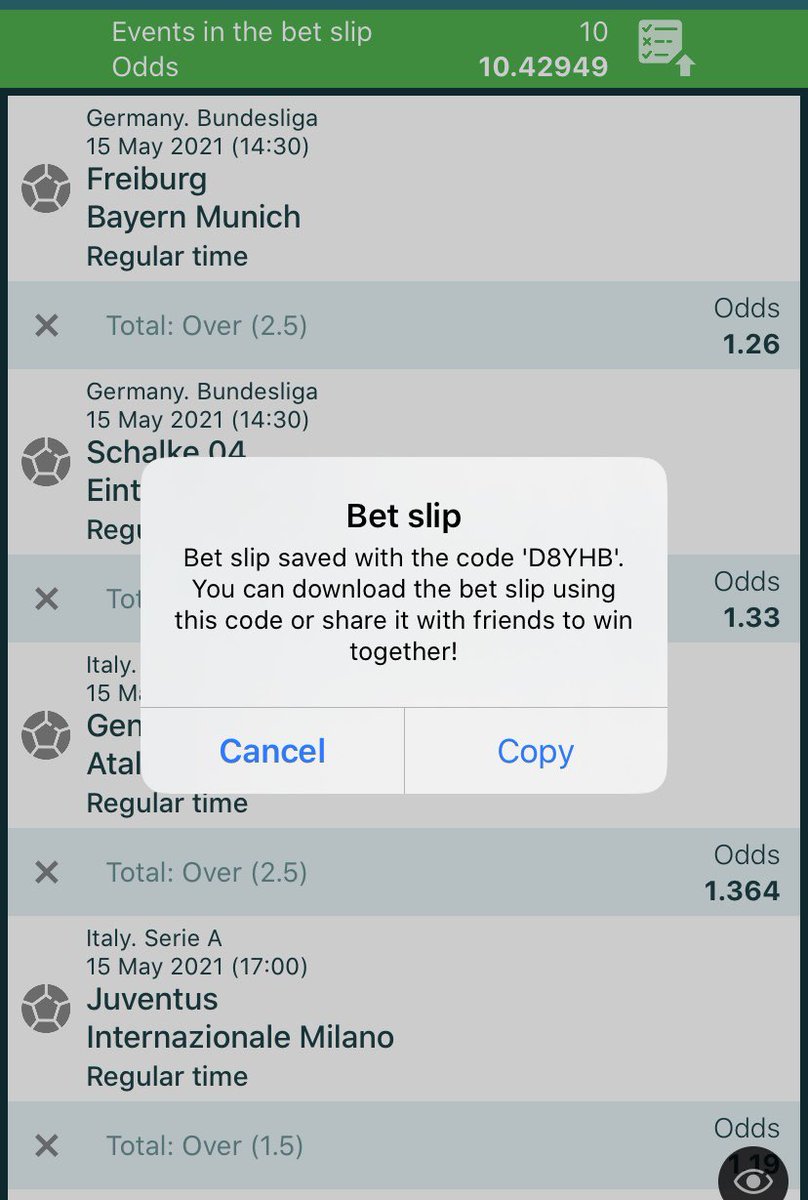 CertifiedOdds's tweet photo. Goals Acca
22Bet Booking - D8YHB | C99HB
Donβt have an account yet?
Register here: https://t.co/M4Win8UEz9 https://t.co/aQOovF1qOQ