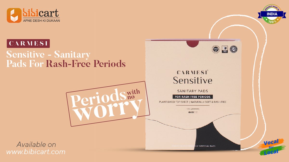 Sensitive sanitary pads for the comfort in your hard times.  

#bibicart #sanitarypads #sanitarypadsindia #qualitysanitarypads #sanitaryproducts