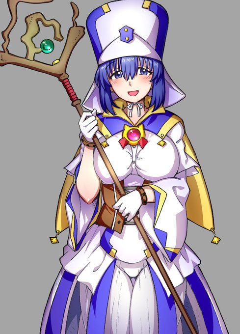 新作ヒロイン、パーティで頼れる高位ヒーラーのお姉さん。おっとりして清楚系なんですが、ギルドの宿で散々客を取って経験豊富なので娼婦スキルカンストしていて、そのせいでとても勘が良く、NTRに興奮するパーティメンバーには気の利いた煽りをしながら手コキで労ってくれます(有料で)。 