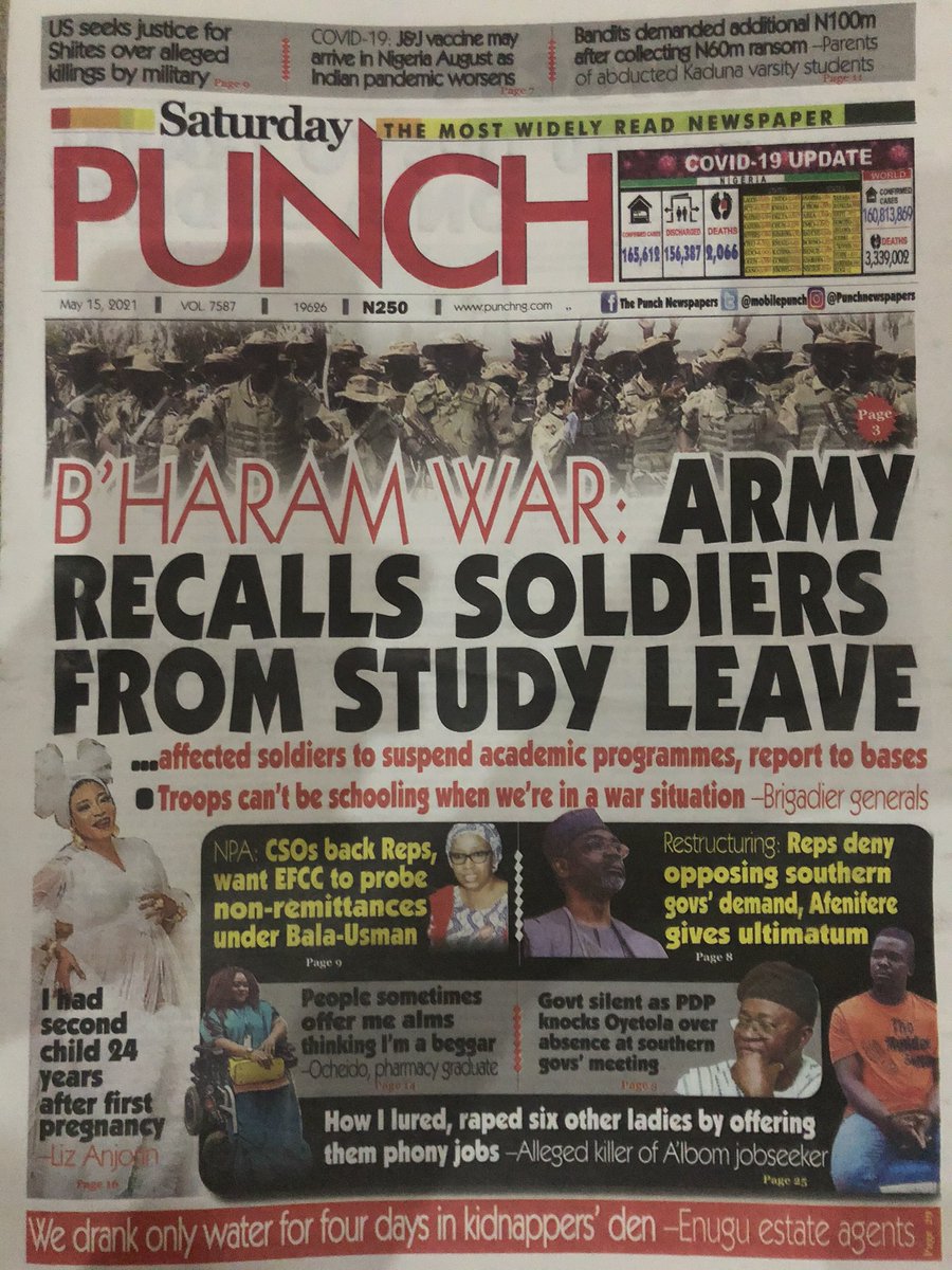 niftyboi_'s tweet image. I remember my dad used to buy these papers every morning...I wish he was alive to see his son on the papers today!
#punch #Africanprince #differentvibe