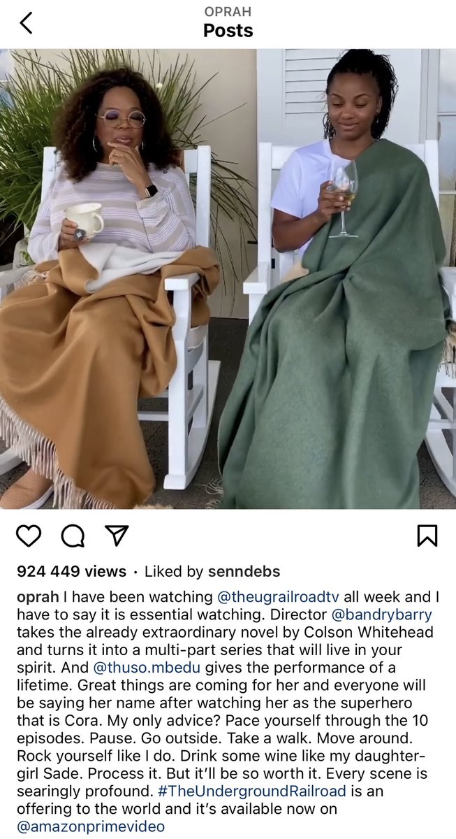 MsCassandraGud's tweet photo. Guys even Oprah is recommending ways on how to get through this series because wow 🤣🤣🤣🤣🤣

#UndergroundRailroad https://t.co/eQNzjXyzOP