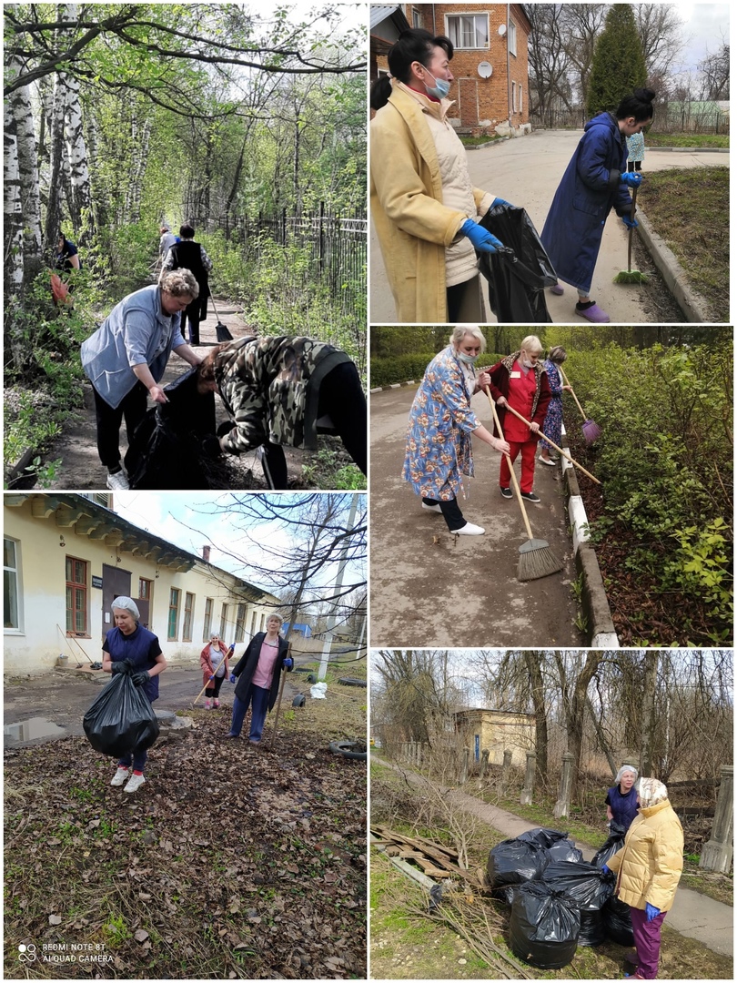 ГУЗ "Донская городская больница №1" приняла участие в общеобластном субботнике.