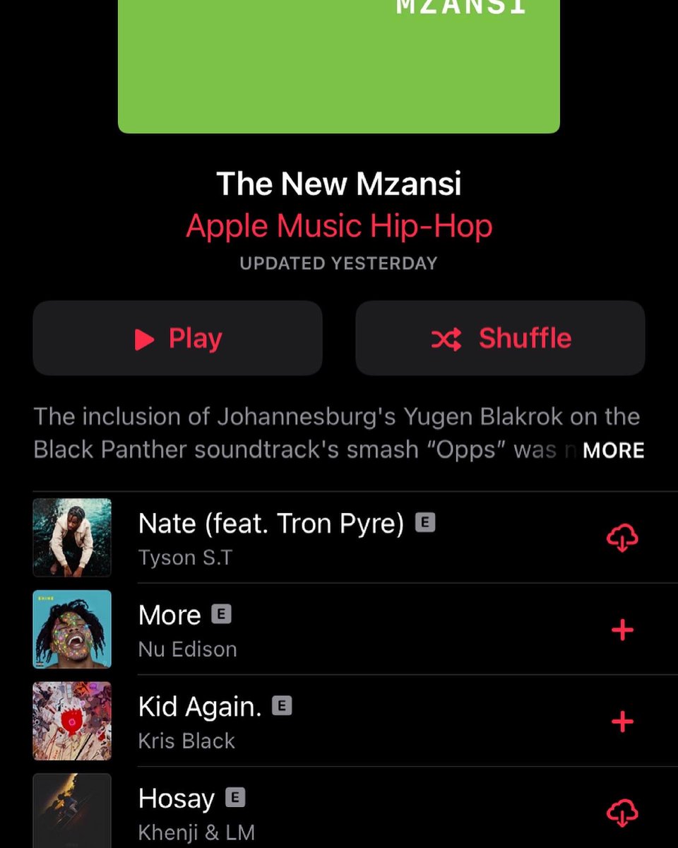 SolarKhenji's tweet photo. I am proud to announce that we made it on @applemusic “The new Mzansi” playlist !!!😤🔥🔥 you guys are really rocking with #Hosay !!❤️ we on the 4th slot !

And it’s all thanks to you guys !!❤️🙏🏾

Stream #ONE EP NOW !!!!🔥

📸: @peelotheartist https://t.co/NnmeUlNMkd