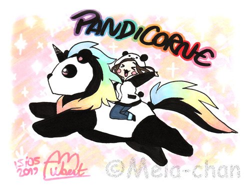 pan_da_ma_ni_ac's tweet image. C&apos;est le 2ème anniversaire de mon Pandicorne! J&apos;ai raté le 1er l&apos;an dernier à cause du MerMay (u///u)

(C) @Mela__Chan

#panda #pandicorn #rainbow #rainbowhair #rainbowpanda #unicorn #oc #original #manga #kawaii #chibi #cute