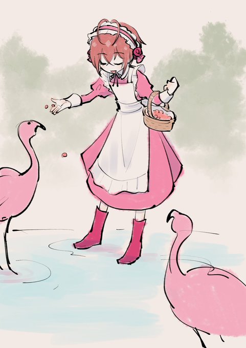 餌やり当番リドルくん(ベタな女装) 