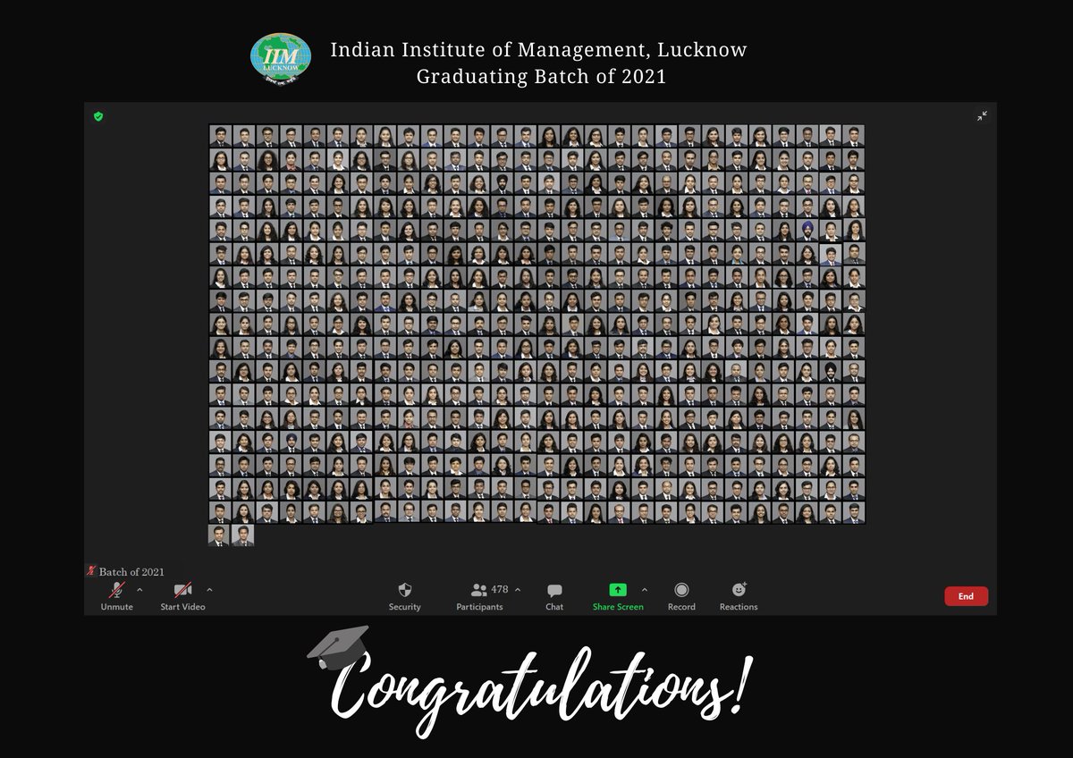 IIML's tweet photo. #IIMLucknow confers Degrees to 646 students
Exceptional times sees exceptional events. For the first time in its history #IIML had an Online Convocation (in view of the current pandemic situation in India).
#IIMLConvocation https://t.co/hyU4dCent2