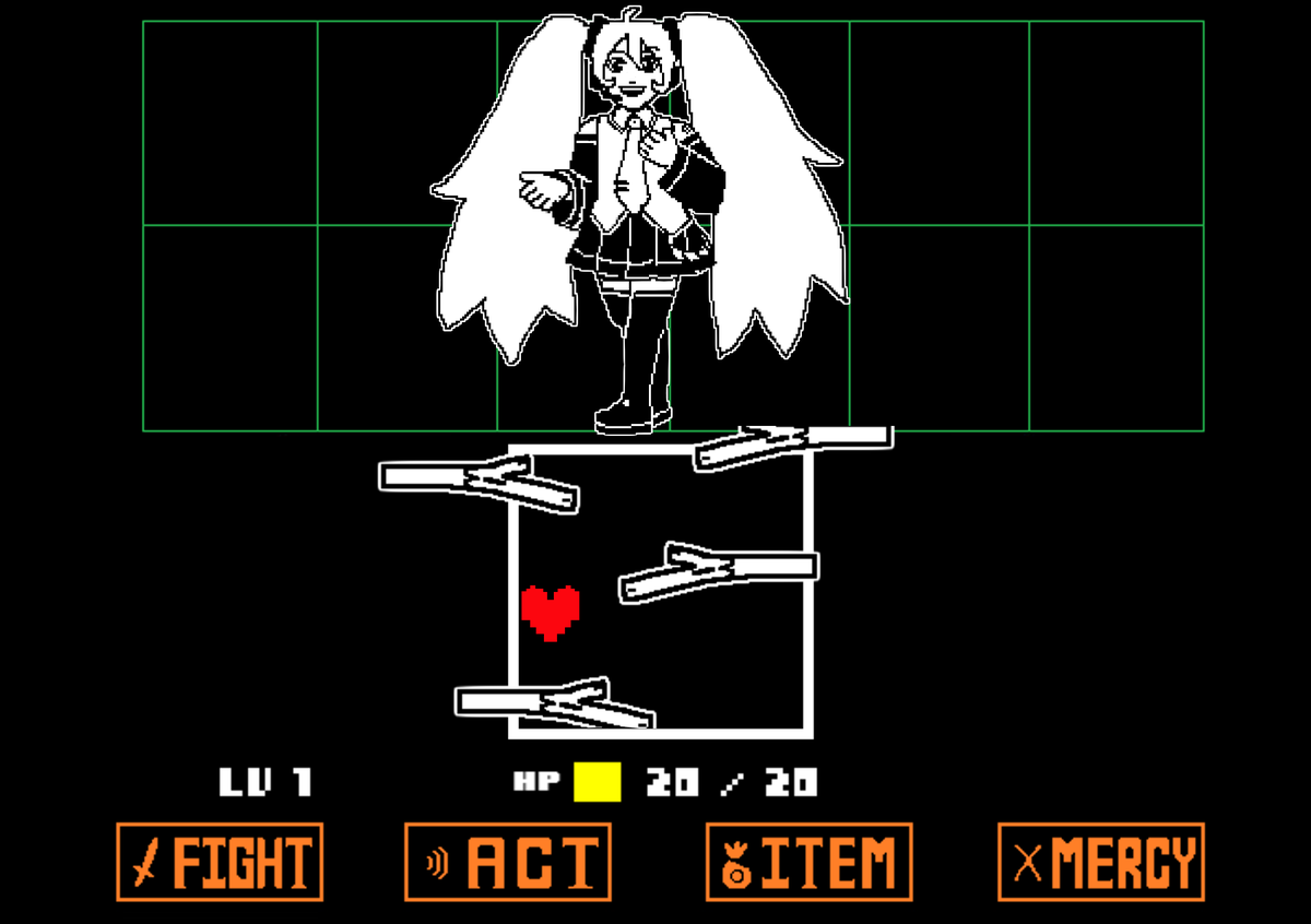 cryptidflavored's tweet photo. would you let her win the battle y/n? #undertale #Hatsunemiku https://t.co/yg7yvWvB6Z
