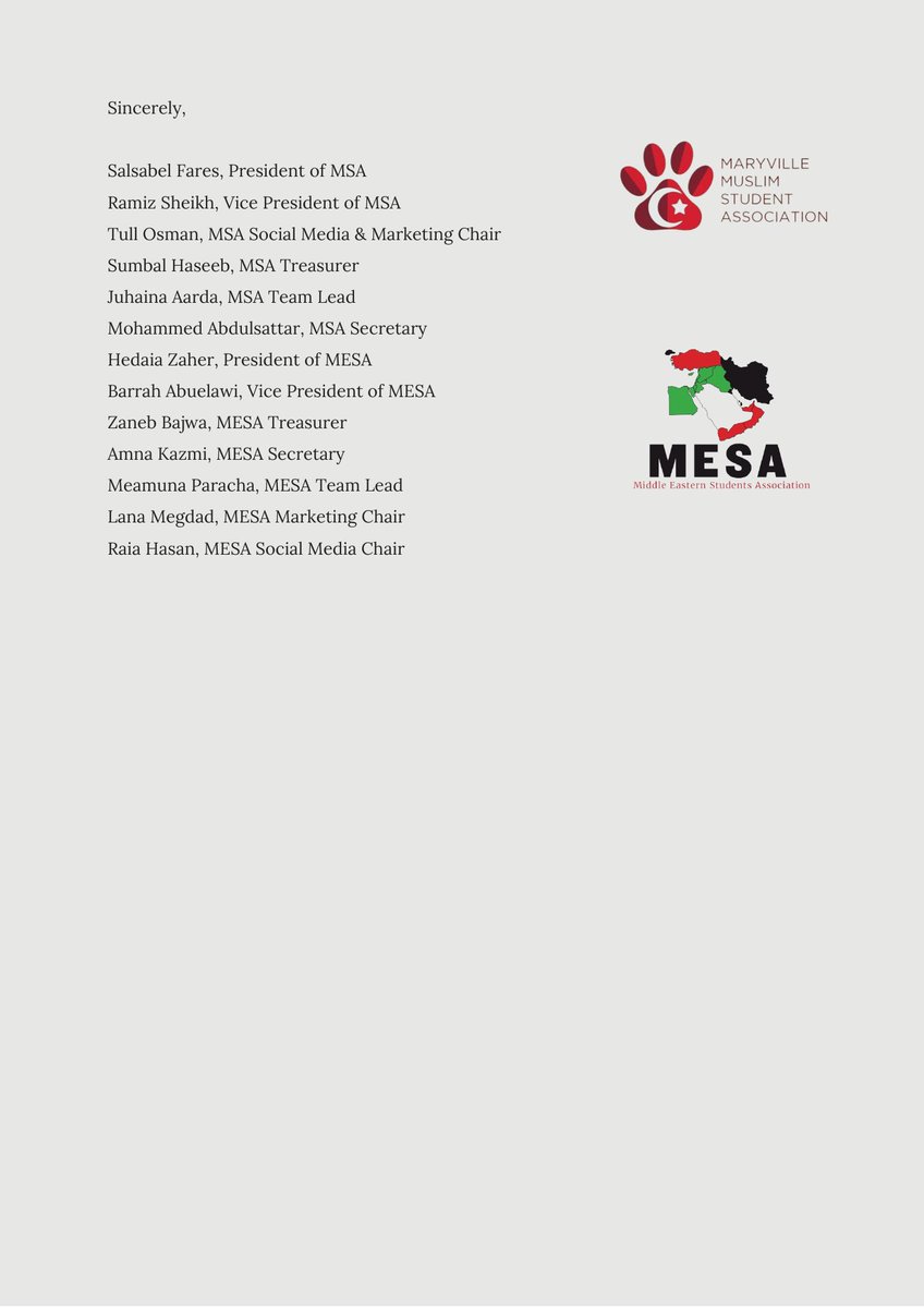 MSA &amp; MESA’s official statement as of 05/15/21. If you have any questions or concerns regarding our words, feel welcome to reach out.