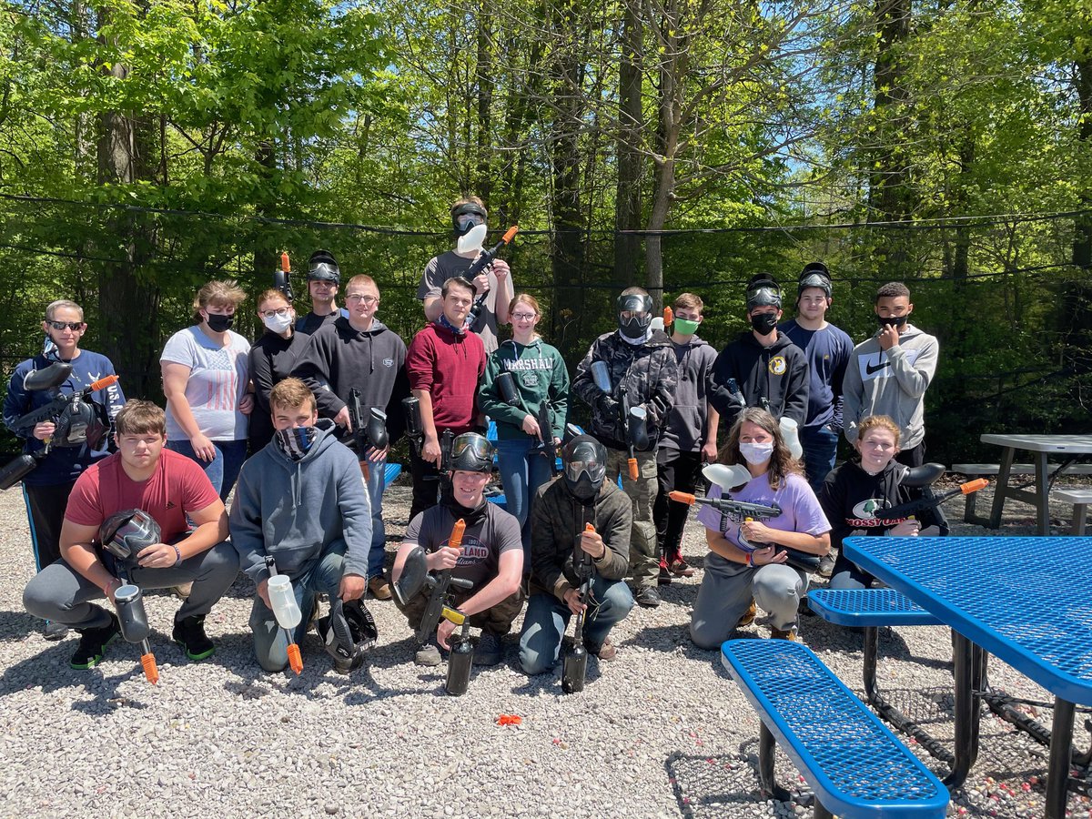 Oh041's tweet photo. On Thursday some of our junior and senior cadets got the opportunity to go paint balling, and we had a blast! https://t.co/E2yv9qsWX1